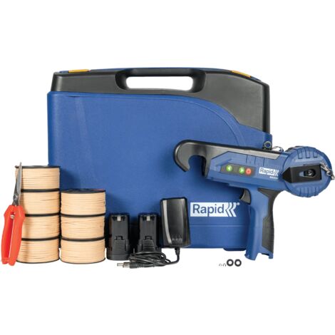 RAPID - BHX50, Lieuse électrique pour professionnel à batterie 14,4V, Attache branches et plants jusqu'à Ø25mm - Coffret (Boîte + Outil) - (5001596)