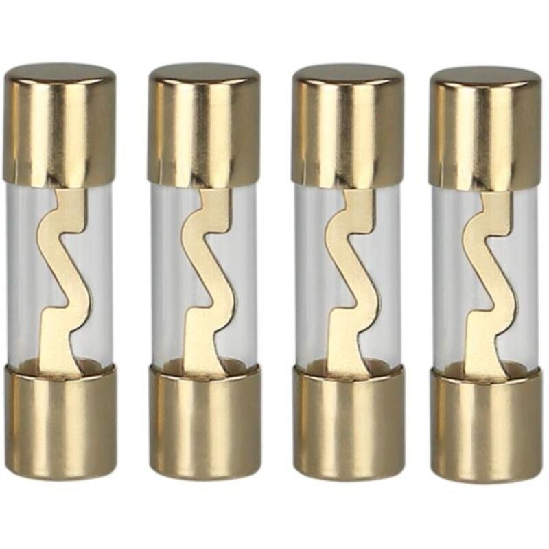 4 Fusibles en verre dore 60A 38mm