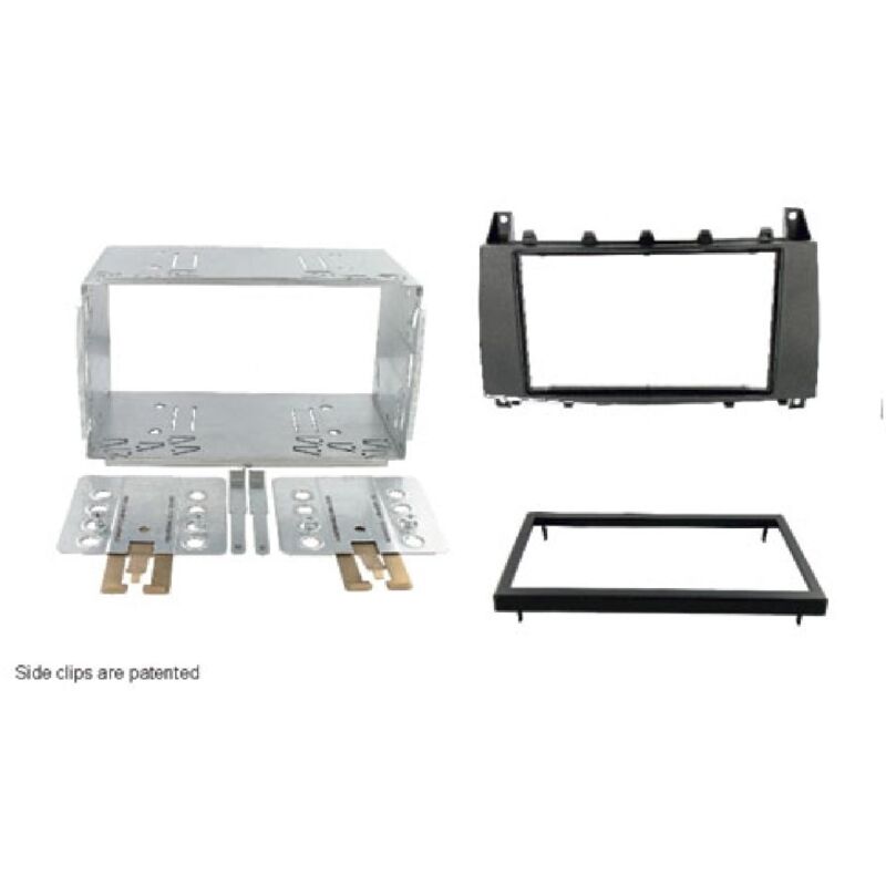 Cache-radio Double DIN Tomzz Pour Mercedes Classe C W203, CLK C209, Viano W639 - Noir - Compatible Autoradios Après-vente - 10