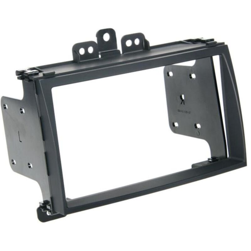Support Autoradio 2DIN Pour Mercedes Actros AP11 - Façade Noire ADNAuto Avec Compartiment Rangement
