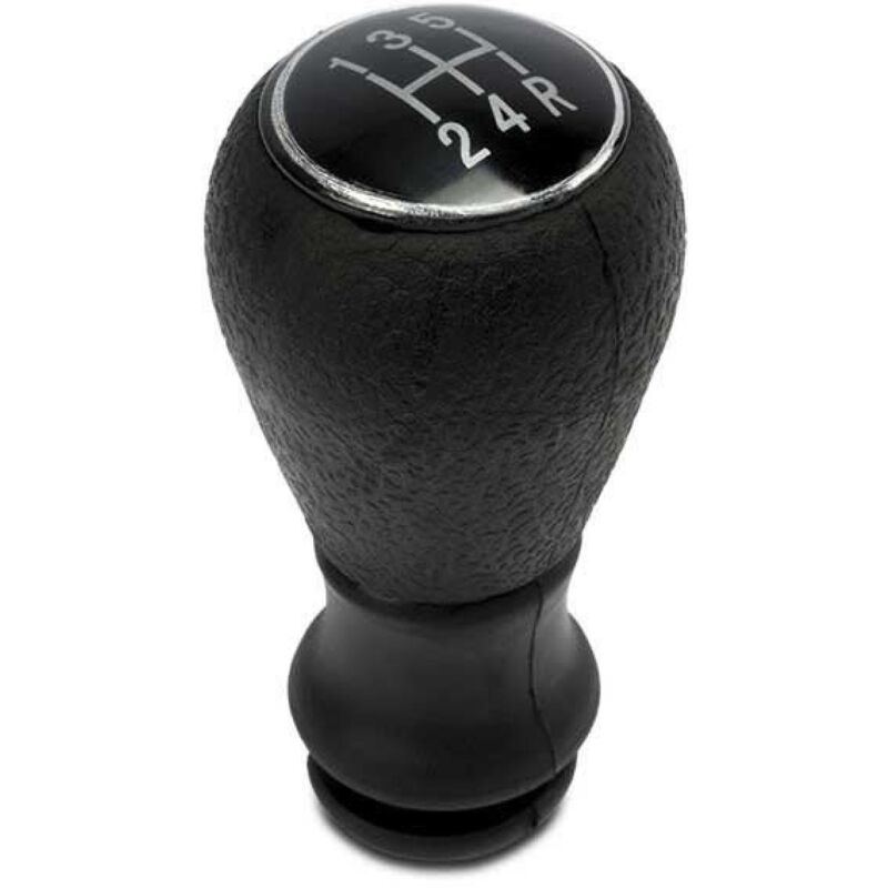 Pommeau adaptable compatible avec Peugeot 206 - 5 vitesses - Noir