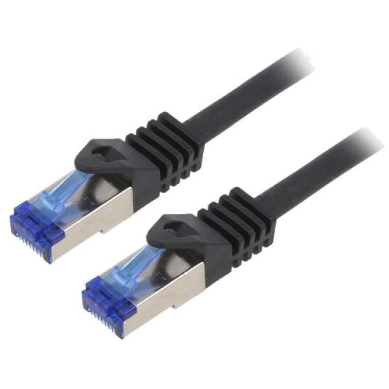 Cable reseau RJ45 male S-FTP Cat 6a noir- 2m