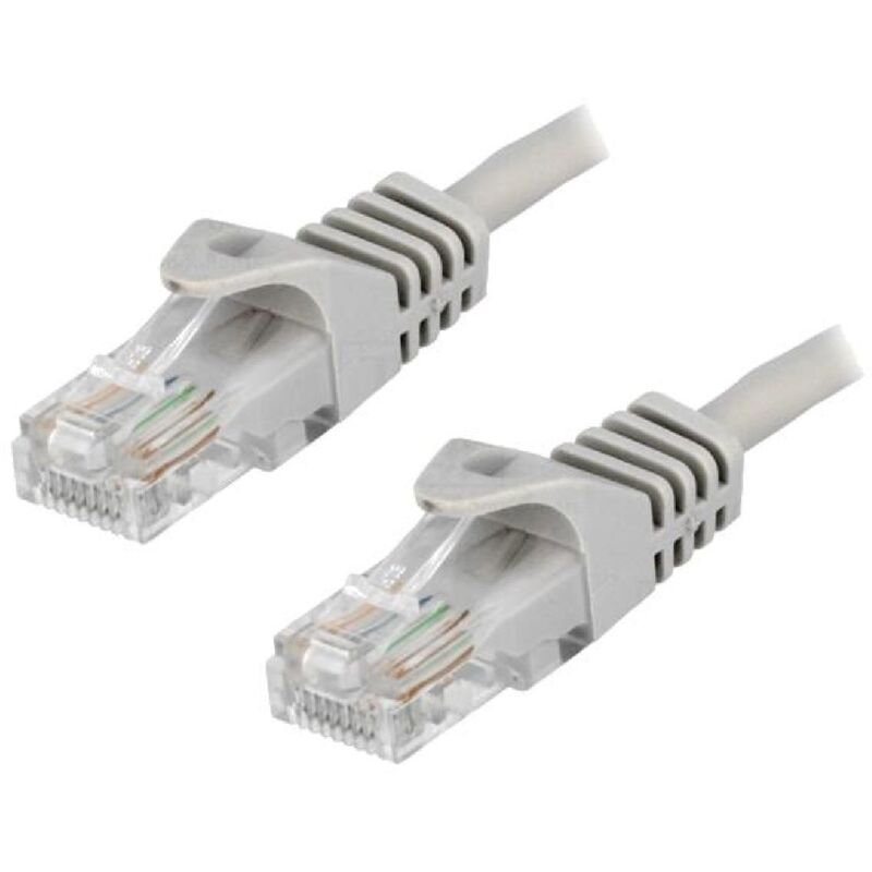 Cable reseau RJ45 male U-UTP Cat.5e gris - 7.5m