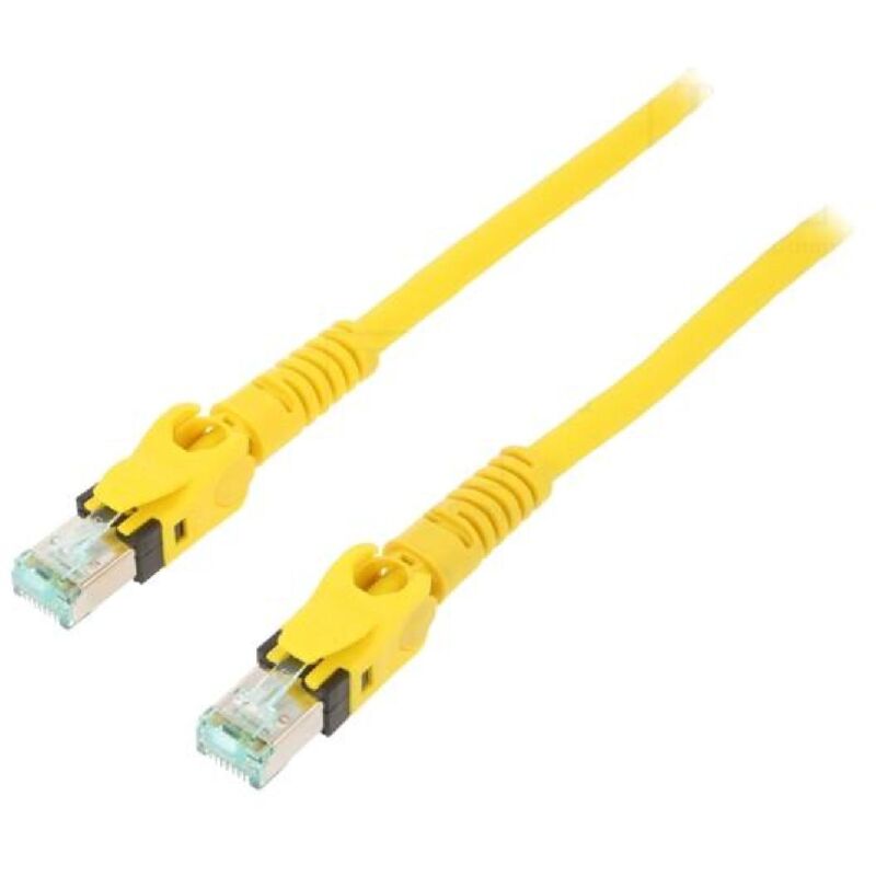 Câble Ethernet RJ45 CAT 6a Mâle/mâle Coudé Metronic - FTP 1,5 M - Blanc