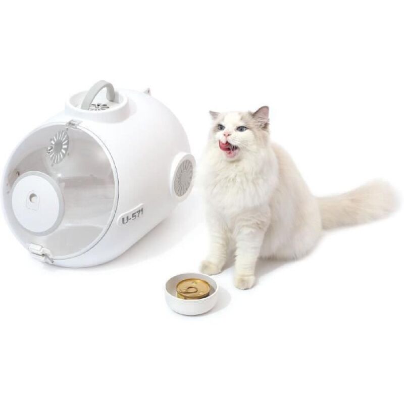 Caisse de transport - M PETS - SUBMARINE - 2 roues - Sac a dos/chariot - 6 kg max - Blanc