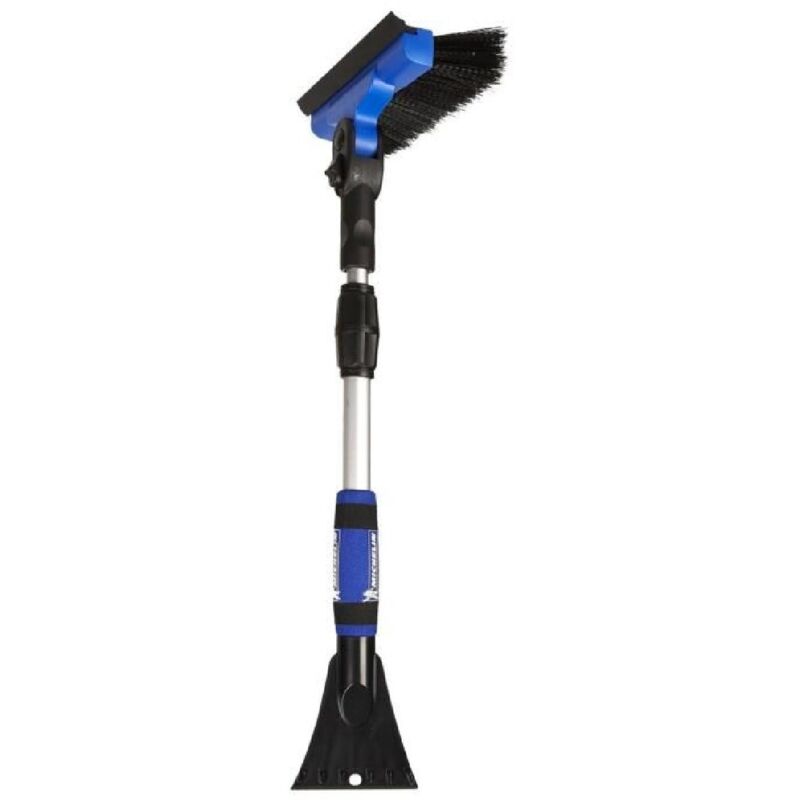 Brosse à Neige + Grattoir à Glace 2en1 - Laiton, Poignée Antidérapante - Hiver Voiture, ASE 2 Noir-bleu