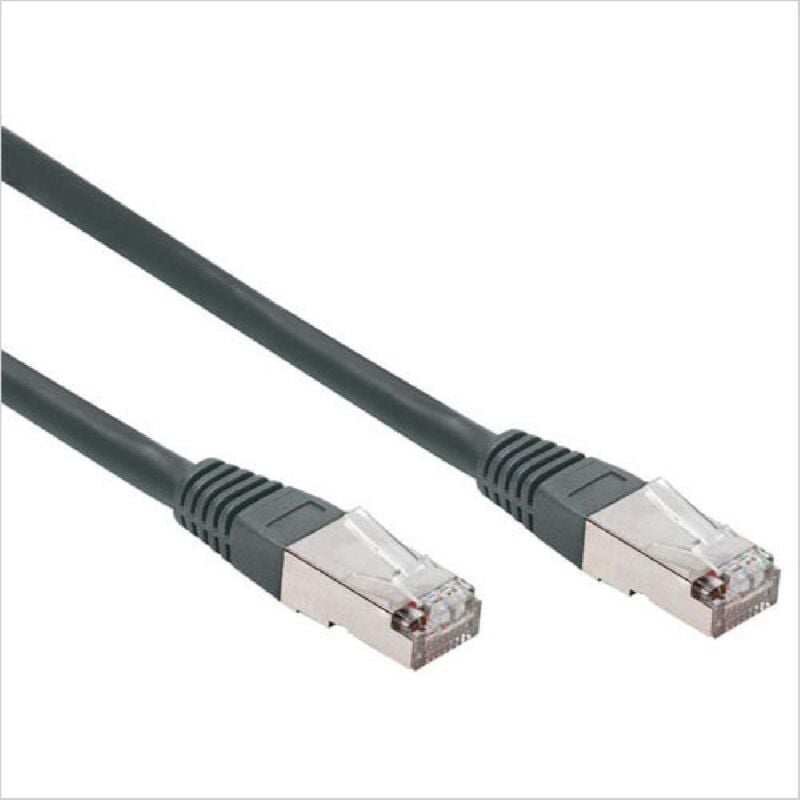 Câble réseau CAT6 SFTP serti RJ45, Noir / Gris, 50cm à 50m