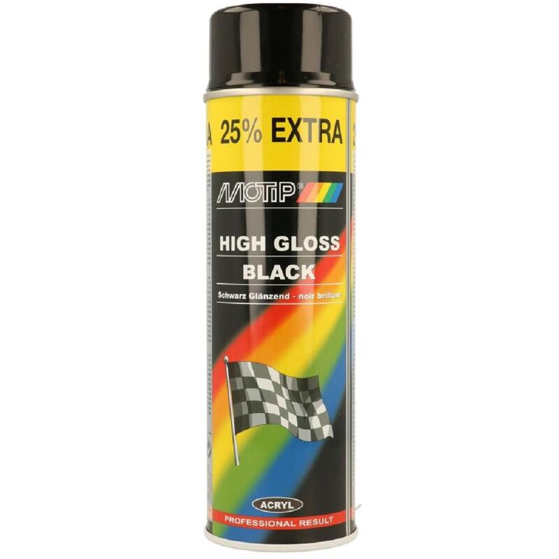 Peinture Noire Brillante Motip 4000 Series 500 Ml Aerosol