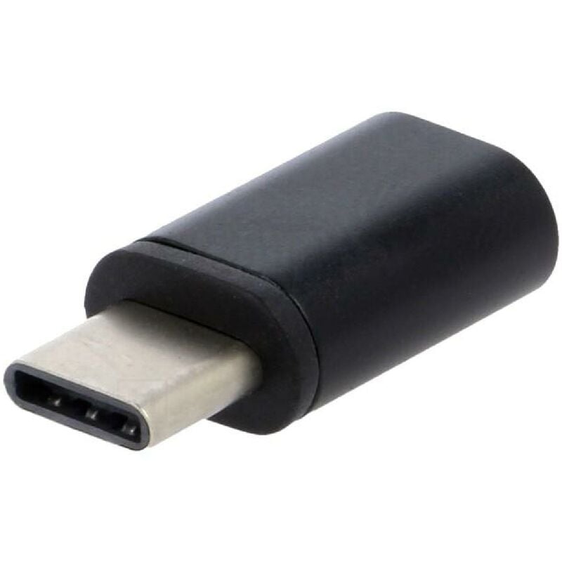 Adaptateur USB-C femelle vers Micro B mâle, Compact - Gris - Français