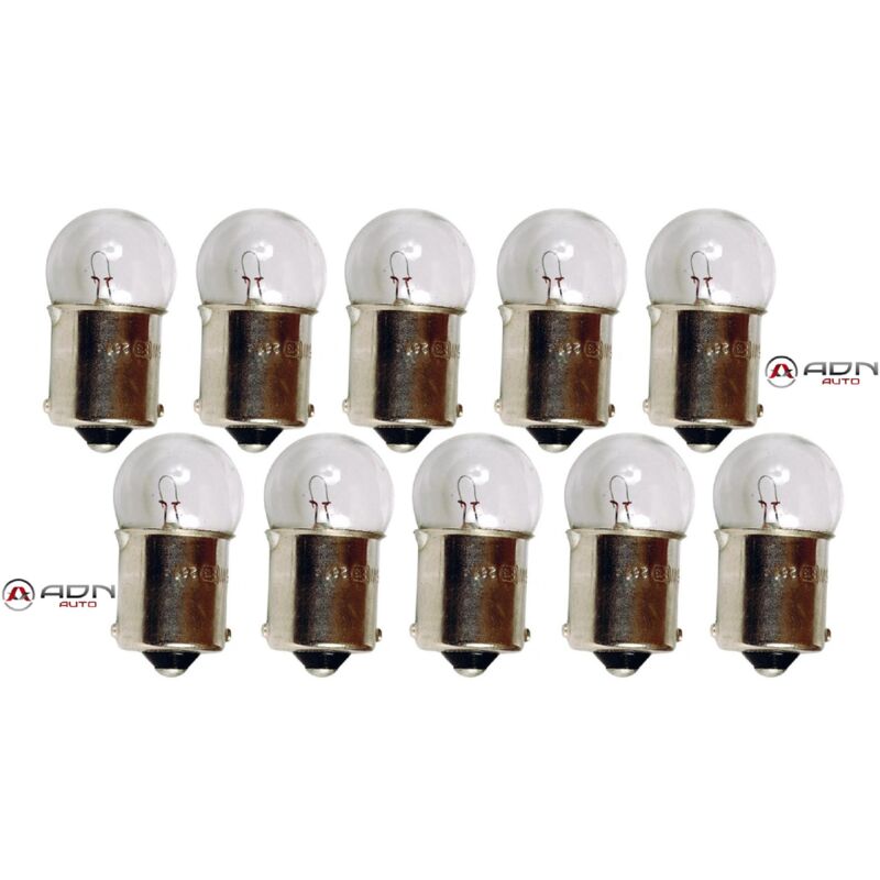 2 Ampoules Sphériques Rouge 12V 5W Ba15s Lumière Phare Vespa Moto