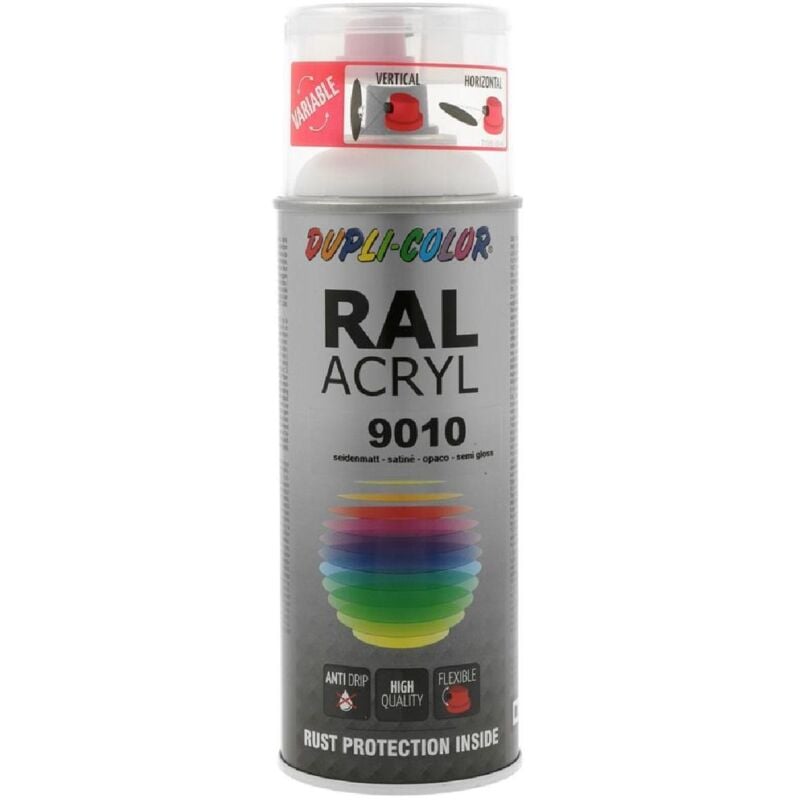 Peinture Acrylique Ral9010 Blanc Pur Brillant 400 Ml Dupli Color