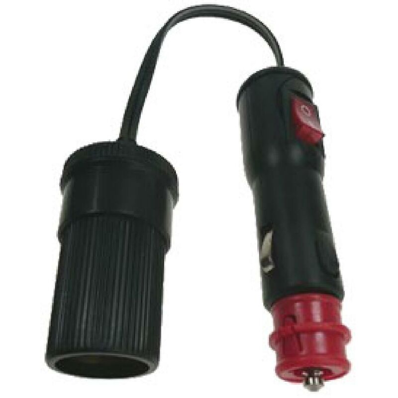 Rallonge Prise allume-cigare universelle 12-24V 8A avec interrupteur