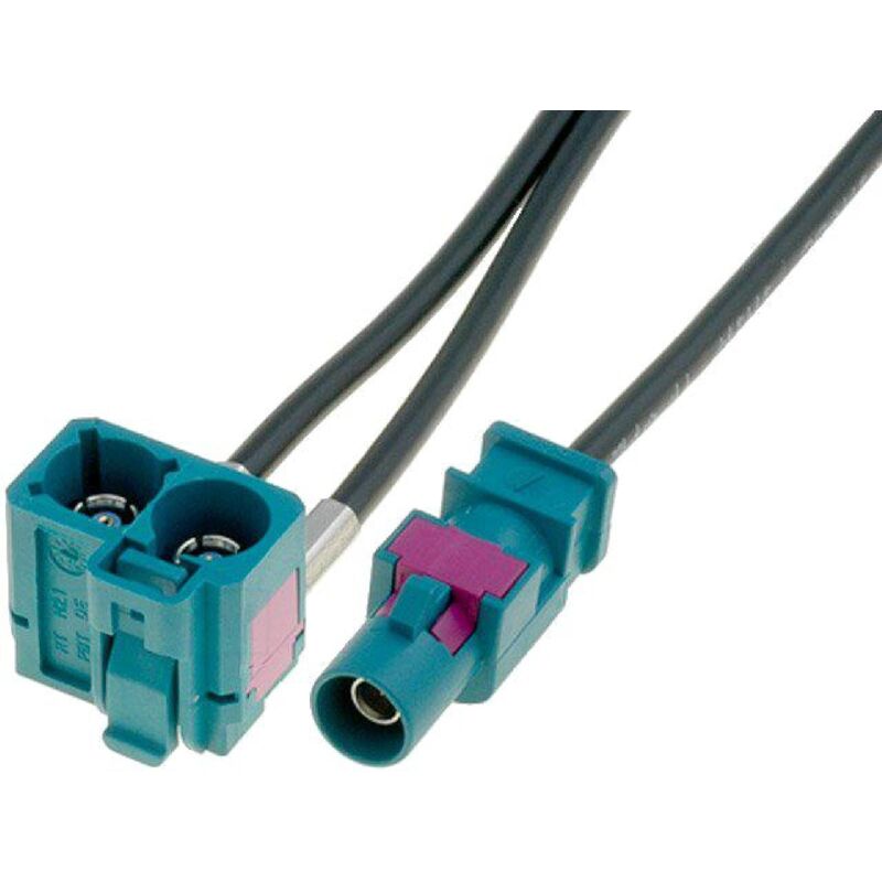 Connecteur Câble FAKRA Femelle Vert Vers Double FAKRA Mâle – 20 Cm, Pour Antenne Auto, Câblage Voiture