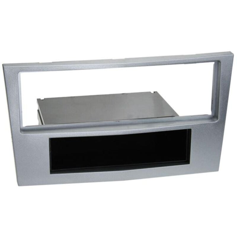 Support autoradio compatible avec Opel Corsa D Astra H Zafira ap04 - Argent - avec vide poche