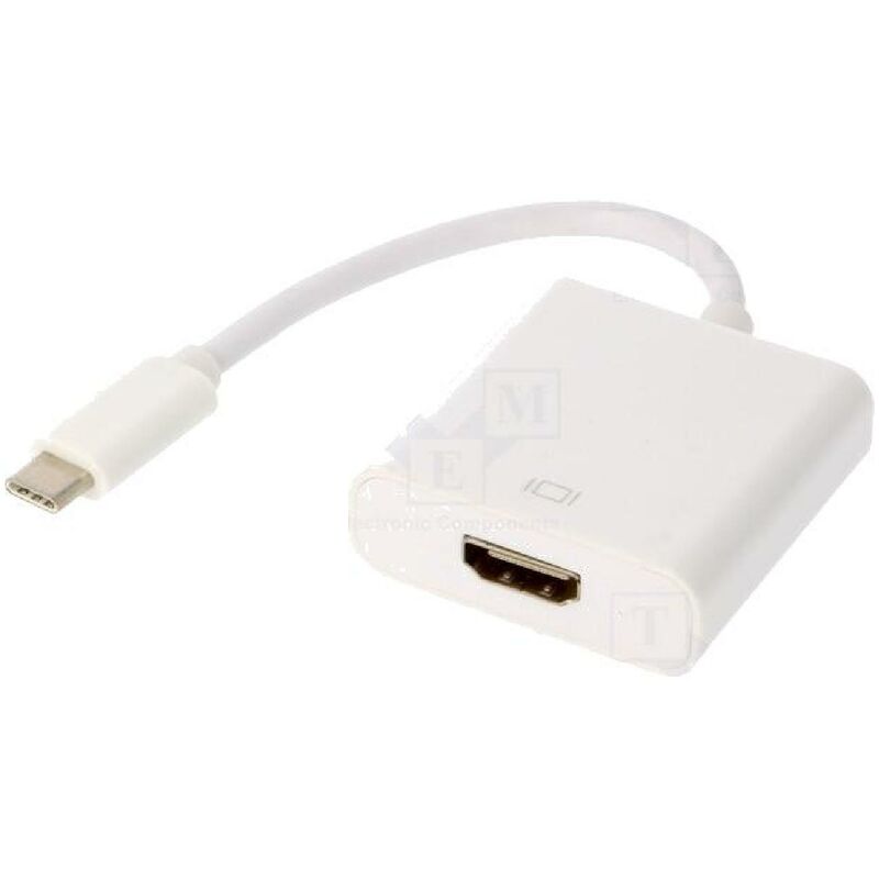 Adaptateur USB 3.1 HDMI femelle vers USB C male nickele 15cm