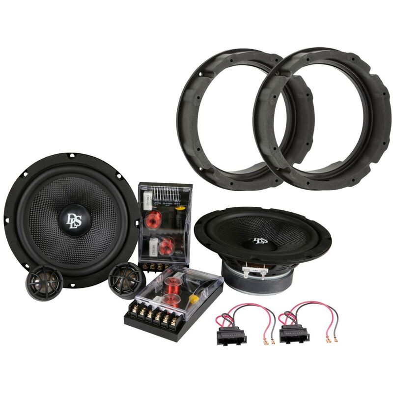 Sound-way Luidsprekermontageset Luidsprekerframe Speakers Autoradio compatibel met Seat Ibiza 6L, Seat Leon