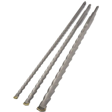 Foret béton SDS-Plus 3 pièces AV08014 – Longueur 1000 mm – Pour brique, pierre et béton – Mandrin SDS-Plus – Avit - MM 1 PC