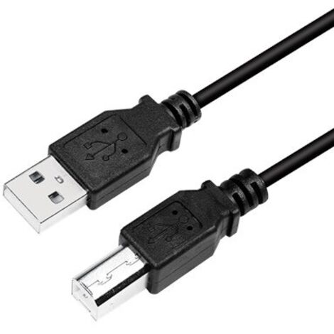 Cable USB 2.0 A Male vers B Male 2.0 m Noir (1/2)
