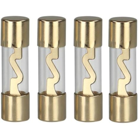4 Fusibles en verre dore 60A 38mm