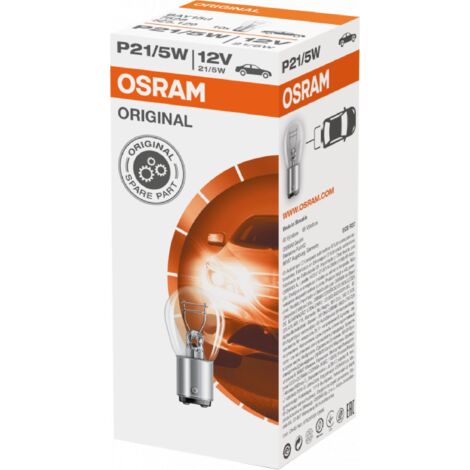 Boite de 10 ampoules P21/5W Osram 12V 21/5W - Halogène BAY15d 7528 / 525.129