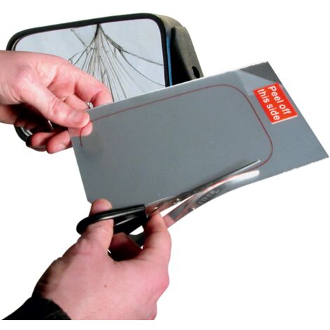 Miroir de rétroviseur 12cm x 20cm – Chrome – Découpable à la taille souhaitée – Installation rapide et efficace – Carpoint