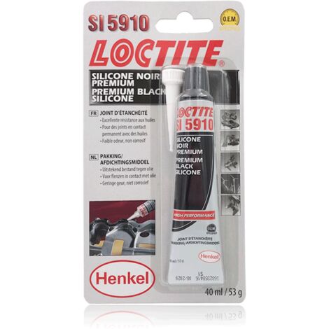 Loctite – Joint d'étanchéité noir silicone 40ml – Pour plans de joint en contact avec l’huile – Non corrosif – Faible odeur