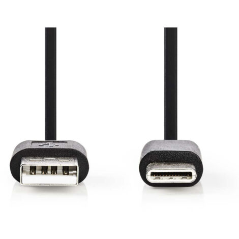 Câble USB 2.0 Nedis CCGP60600BK01 Type-c™ mâle - A mâle 0,1 m Noir (1/3)