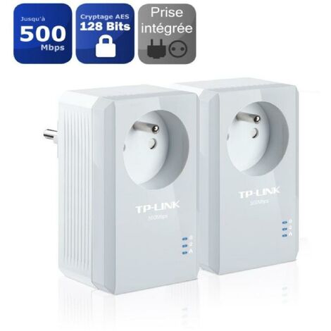 Tp Link Kit De 2 Cpl 600 Mbps 1 Port Ethernet Et Prise Integree