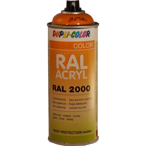 Peinture Acrylique Ral2000 Jaune Orange Brillant 400 Ml Dupli Color (1/2)