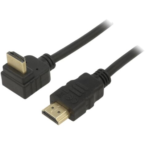 Cable HDCP 2.2 HDMI 2.0 male 270o 3m noir