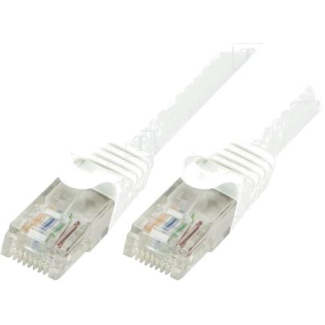 Cable reseau RJ45 male U-UTP Cat.6 blanc- 3m