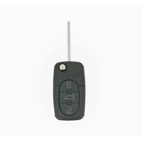 Coque Cle compatible avec AUDI 3 BOUTONS LAME FRAISEE RETRACTABLE 8MM (1/2)