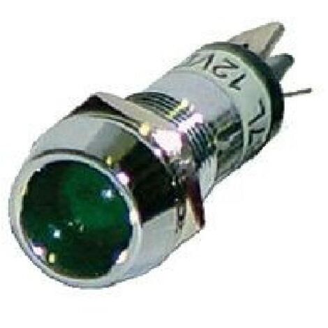 Voyant Metallique Encastrable Vert