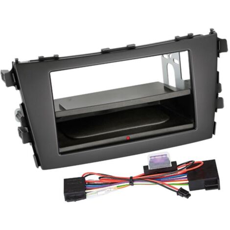 Kit Facade autoradio 2DIN compatible avec Suzuki Celerio ap14 Avec vide poche Induction Qi Noir