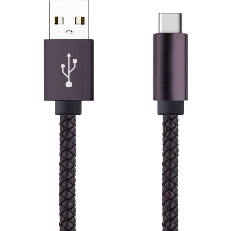 Cable tresse USB-C Noir Moxie - Moxie (1/2)