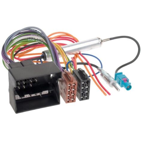 Adnauto – Faisceau ISO autoradio Opel 04-14 – Adaptateur Quadlock vers ISO – Alimentation fantôme DIN – Compatible Astra H, Corsa D, Vectra C, Zafira B