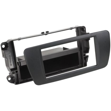 Support autoradio compatible avec Seat Ibiza 08-15 Noir Nit 2Din avec vide poche