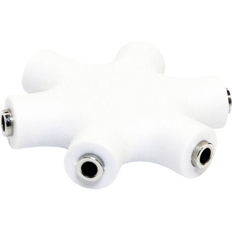 LogiLink CA1088 Jack audio Adaptateur [3x Jack femelle 3.5 mm - 3x Jack femelle 3.5 mm] blanc (1/3)