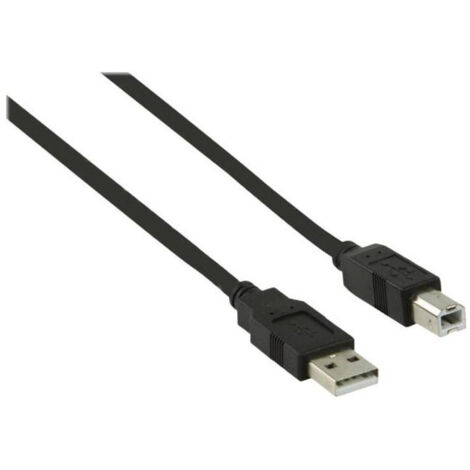 NEDIS USB 2.0 Cable - A Male - B Male - 2.0 m - Noir (1/4)
