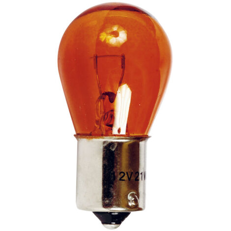 Lot de 2 ampoules BAU15S 12V 21W – Éclairage orange pour clignotants – Plots décales pour installation facile – Haute visibilité – Sumex