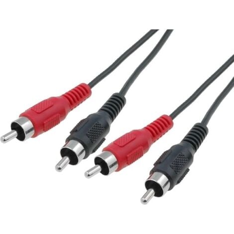 Cable noir RCAx2 0.5m