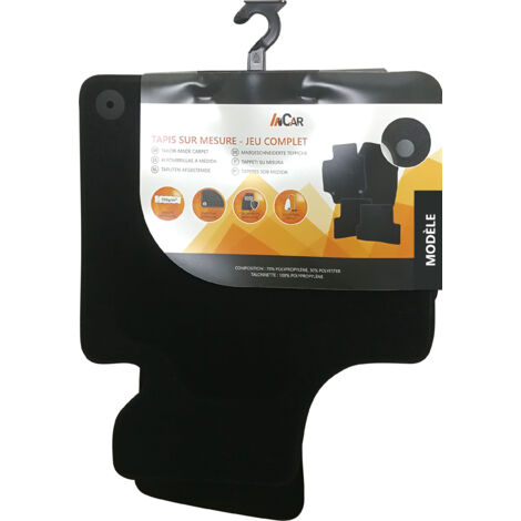 Tapis compatible avec Citroen Berlingo III ap2018 - Incar moquette noir (1/5)