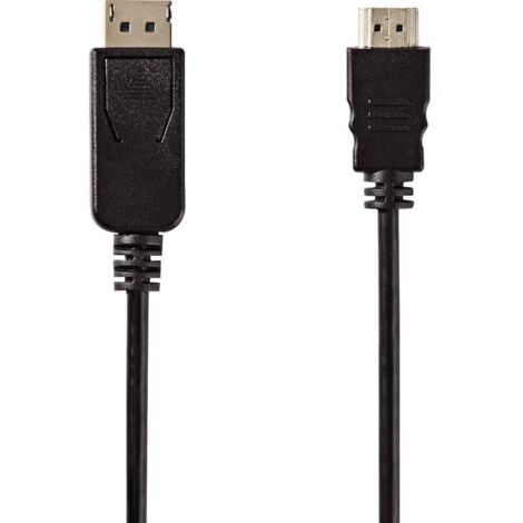 Cable HDMI - Display Port 1.2 2m noir 4k-60hz. (1/2)