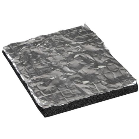 Adnauto – Plaque isolante adhésive aluminium 1003 x 1000 x 6mm – Résistante jusqu'à +160°C – Cellule semi-fermée pour insonorisation et isolation thermique