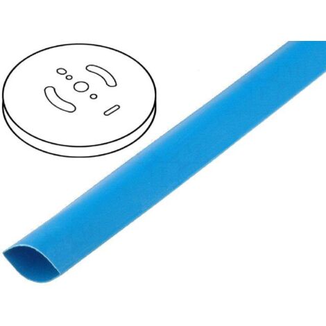 Rouleau Gaine Thermo Retractable 12.7mm-6.35mm bleu polyolefine 50m