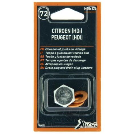 XLTECH 1 bouchon de vidange + 2 joints PSA Hdi M10