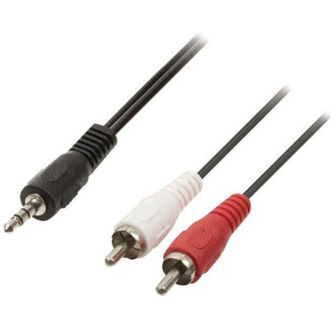 NEDIS Stereo Audio Cable - 3.5 mm Male - 2x RCA Male - 3.0 m - Noir (1/4)