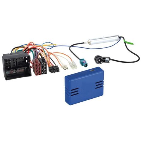 Kit Adaptateur Canbus compatible avec Audi Seat Skoda VW Quadlock vers ISO - Antenne ISO