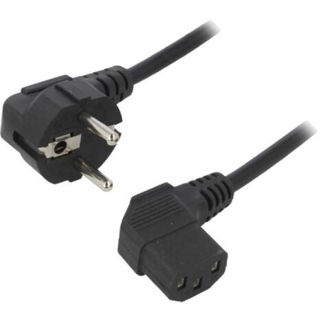 Cable alimentation angulaire vers C13 femelle angle 90 1.5m
