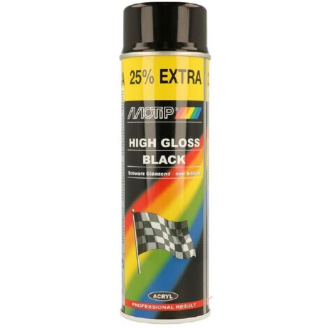 Peinture Noire Brillante Motip 4000 Series 500 Ml Aerosol